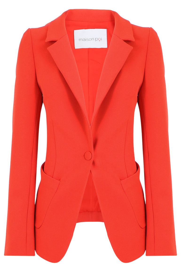 MAISON POI RTW TISSUE PERFECT BLAZER RED