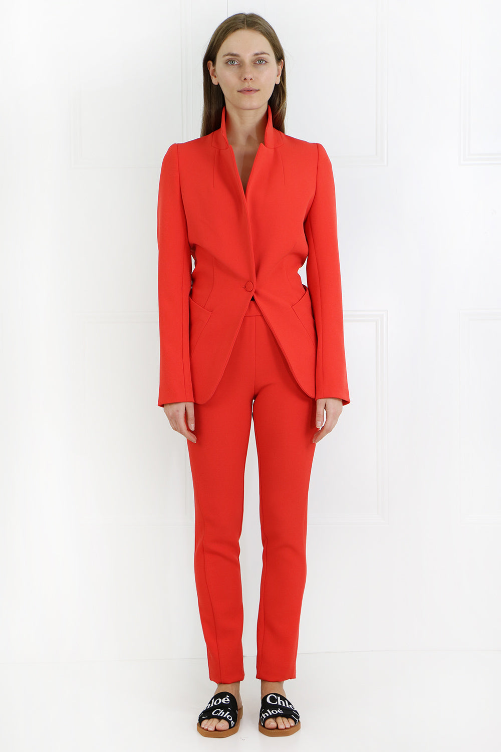 MAISON POI RTW TISSUE PERFECT BLAZER RED