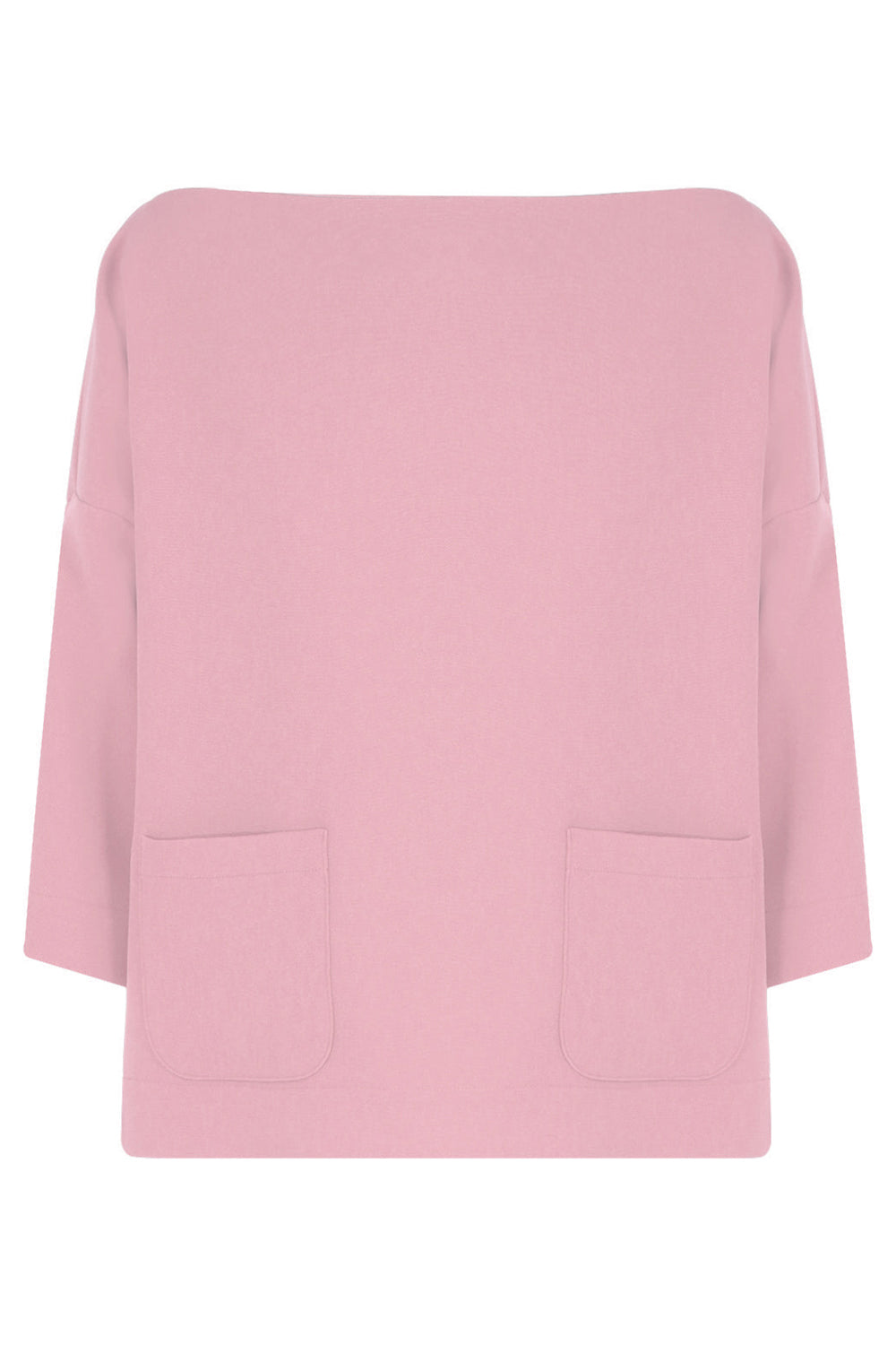 MAISON POI RTW TISSUE SWING TOP WITH POCKETS 3/4SL PINK