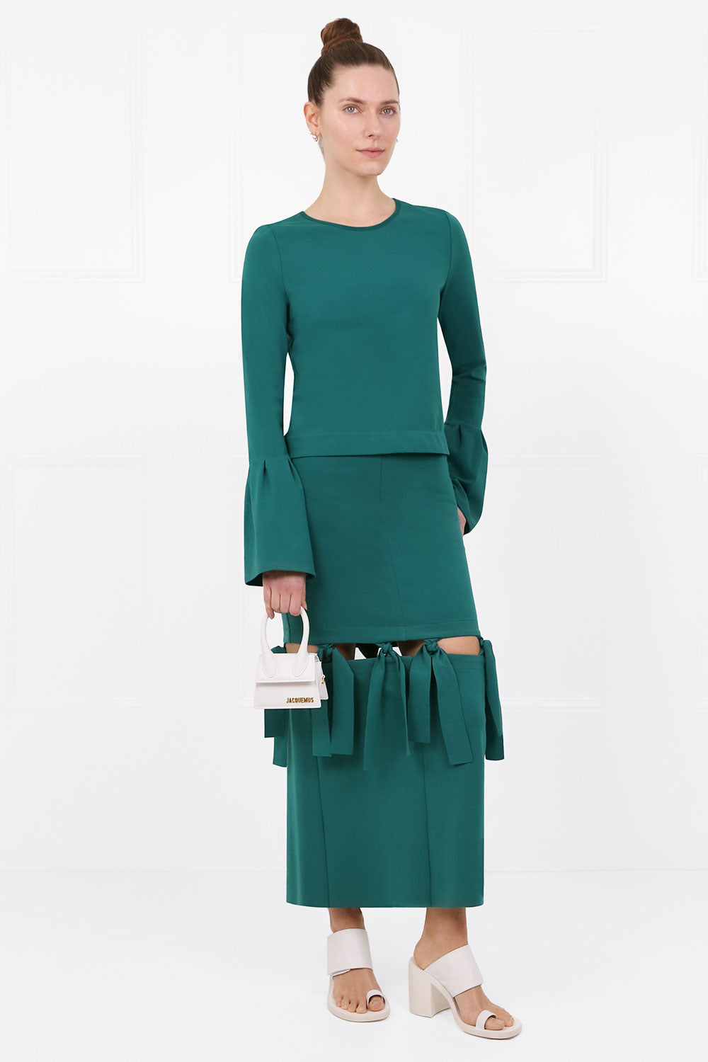 MAISON POI SKIRTS TOUSJOUR KNOT SKIRT FOREST