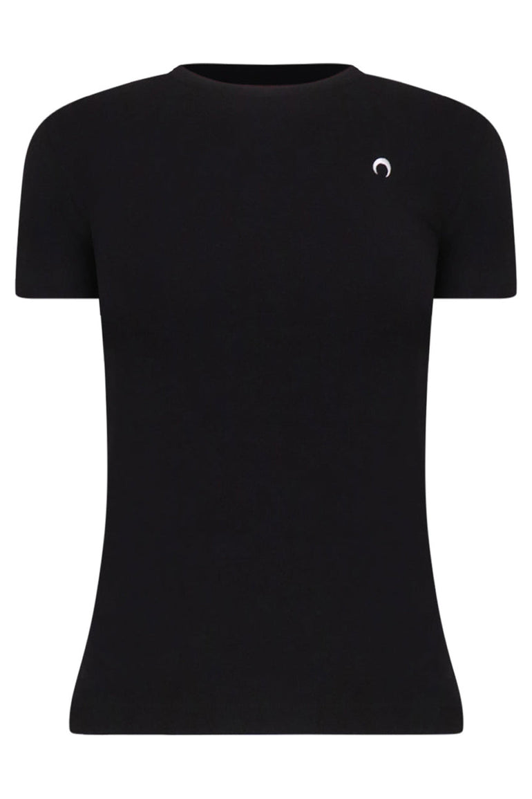 MARINE SERRE RTW MINI FIT T-SHIRT | BLACK