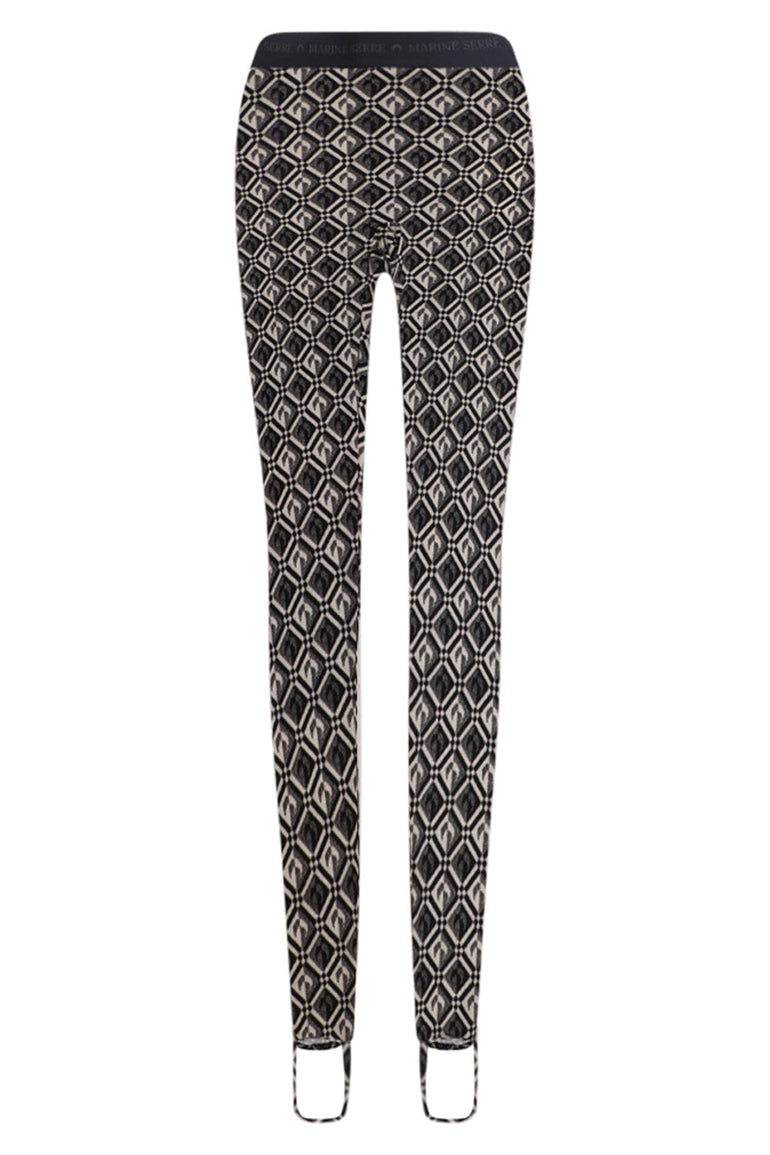 MARINE SERRE RTW MOON DIAMOND FUSEAUX LEGGINGS | BLACK