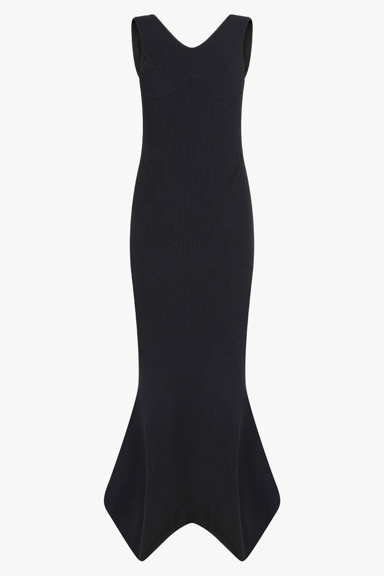 Rib Knit Flared Dress | Black Parlour X Rib Knit Flared Dress | Black Parlour X