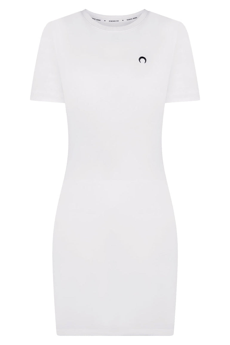 MARINE SERRE RTW SHORT T-SHIRT DRESS | WHITE