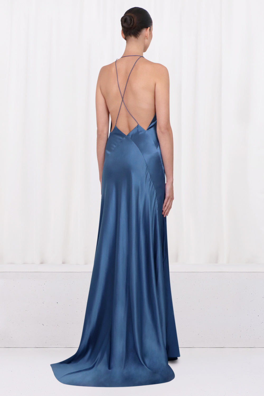 MICHAEL LO SORDO DRESSES BOND 007 PALOMA MAXI DRESS | DENIM BLUE