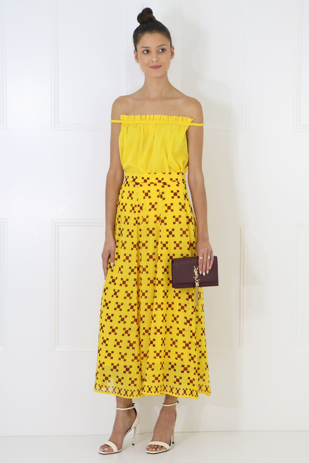 MIMI LIBERTE RTW LATEICIA PLEATED SKIRT ZEPHIRE YELLOW