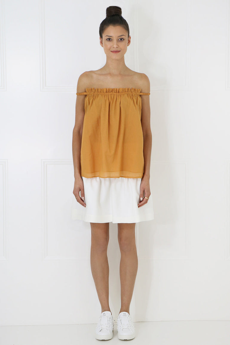 MIMI LIBERTE RTW MARTHA OFF THE SHOULDER BLOUSE CUMIN