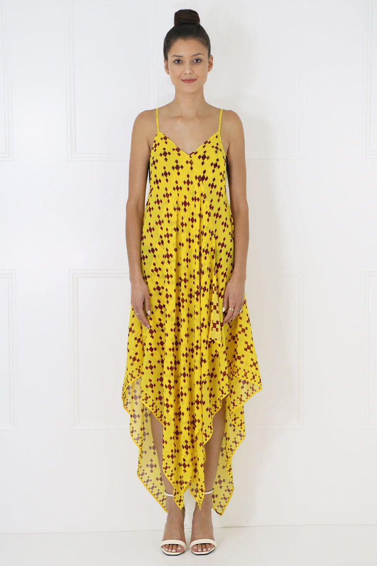 MIMI LIBERTE RTW SALLY SCARF DRESS S/LESS ZEPHIRE YELLOW