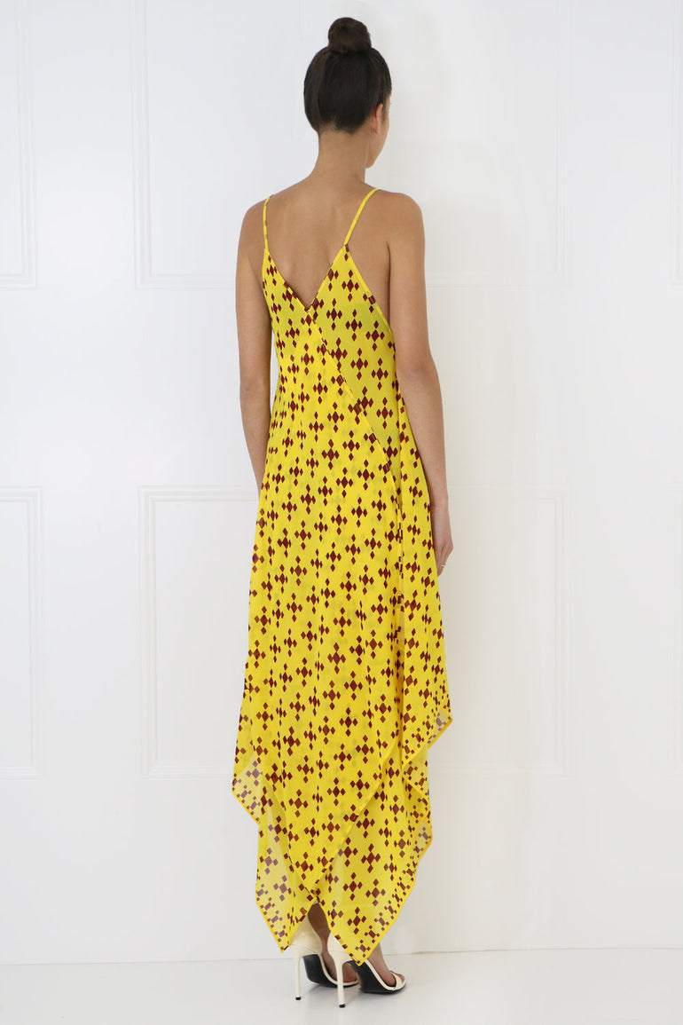 MIMI LIBERTE RTW SALLY SCARF DRESS S/LESS ZEPHIRE YELLOW
