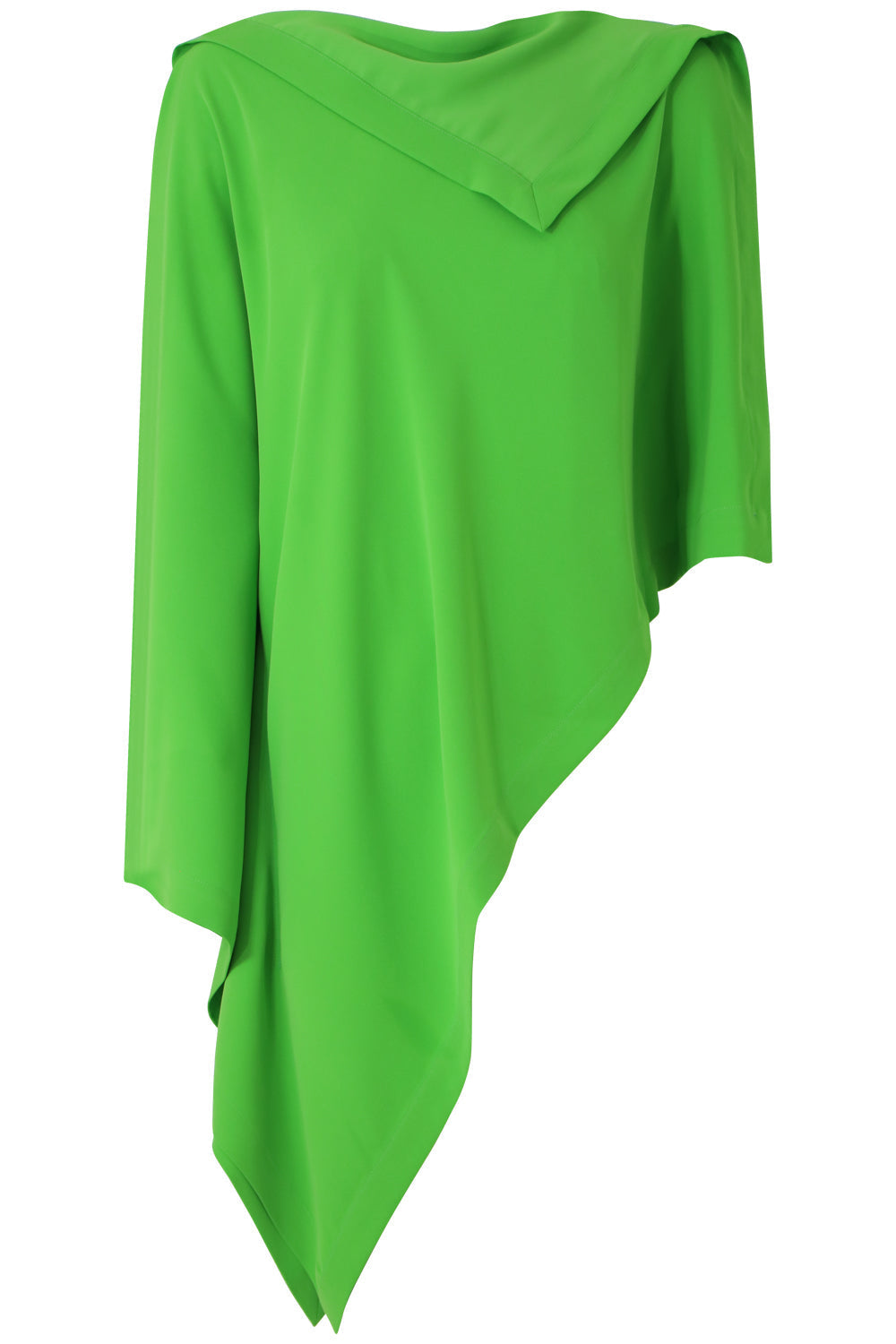 MM6 BY MAISON MARGIELA RTW ASYMMETRIC SCARF BLOUSE S/S APPLE GREEN