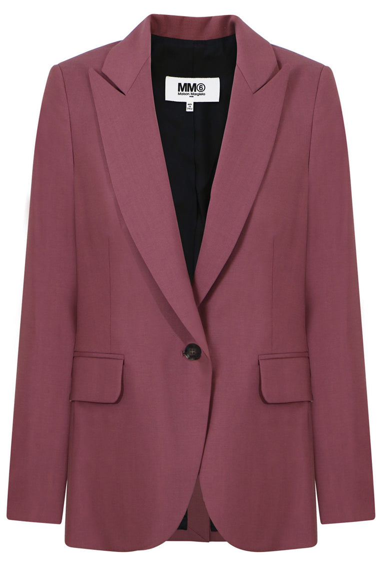 MM6 BY MAISON MARGIELA RTW CLASSIC SINGLE BREASTED BLAZER WINE