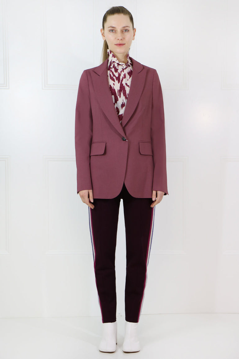 MM6 BY MAISON MARGIELA RTW CLASSIC SINGLE BREASTED BLAZER WINE
