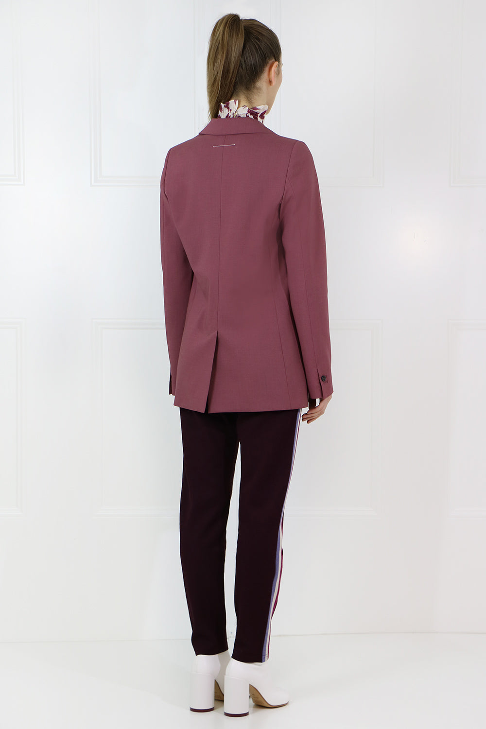 MM6 BY MAISON MARGIELA RTW CLASSIC SINGLE BREASTED BLAZER WINE