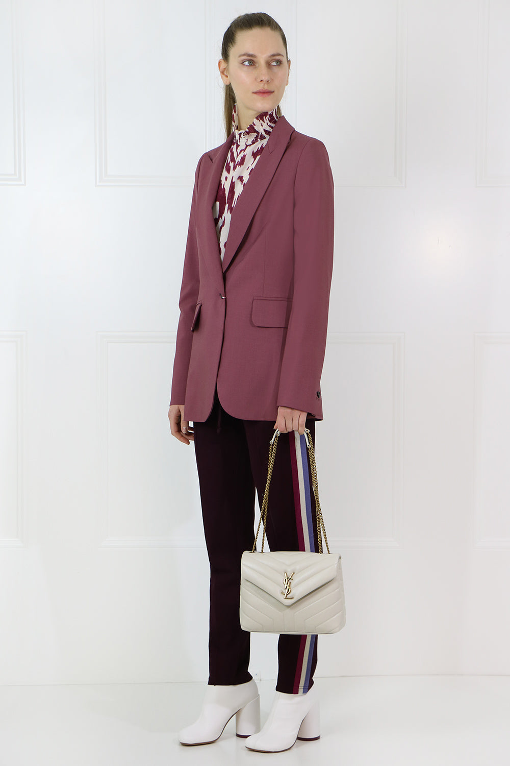 MM6 BY MAISON MARGIELA RTW CLASSIC SINGLE BREASTED BLAZER WINE