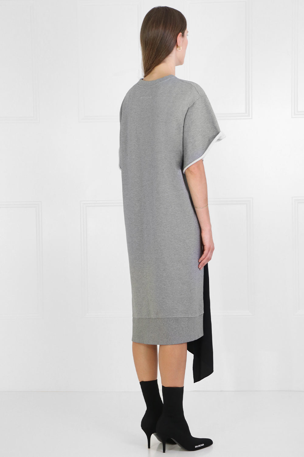 MM6 BY MAISON MARGIELA RTW CONTRAST DRESS S/S GREY/BLACK