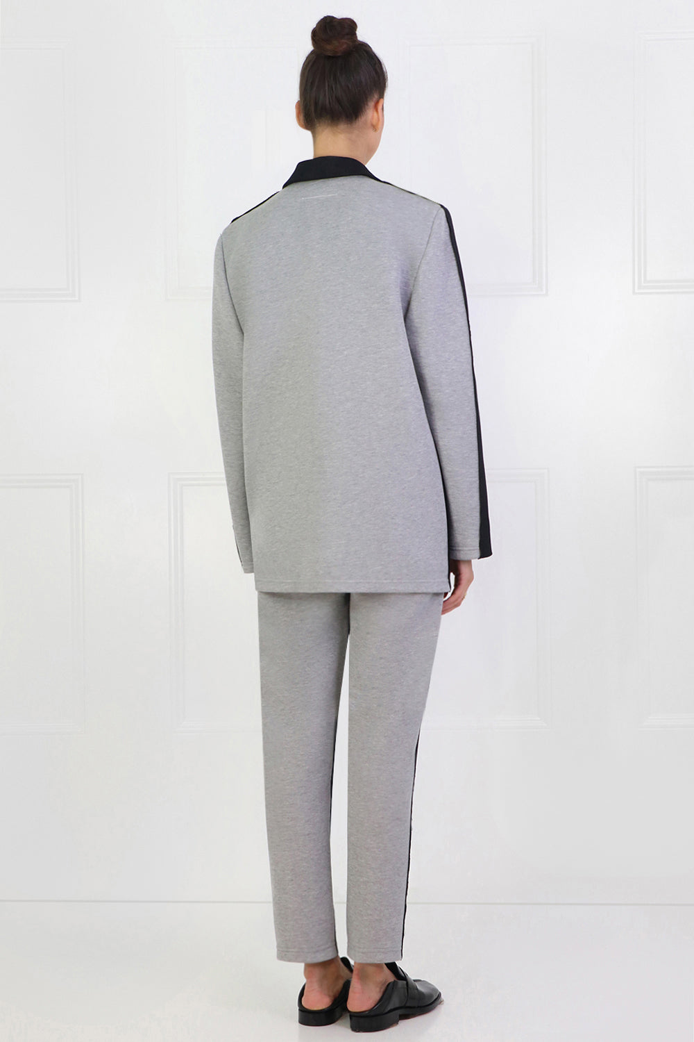 MM6 BY MAISON MARGIELA RTW CONTRAST SUITING BLAZER BLACK/GREY