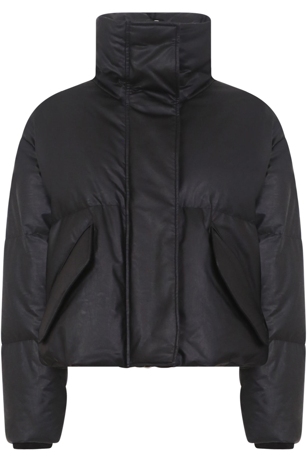 MM6 BY MAISON MARGIELA RTW FAUX LEATHER PUFFER JACKET BLACK
