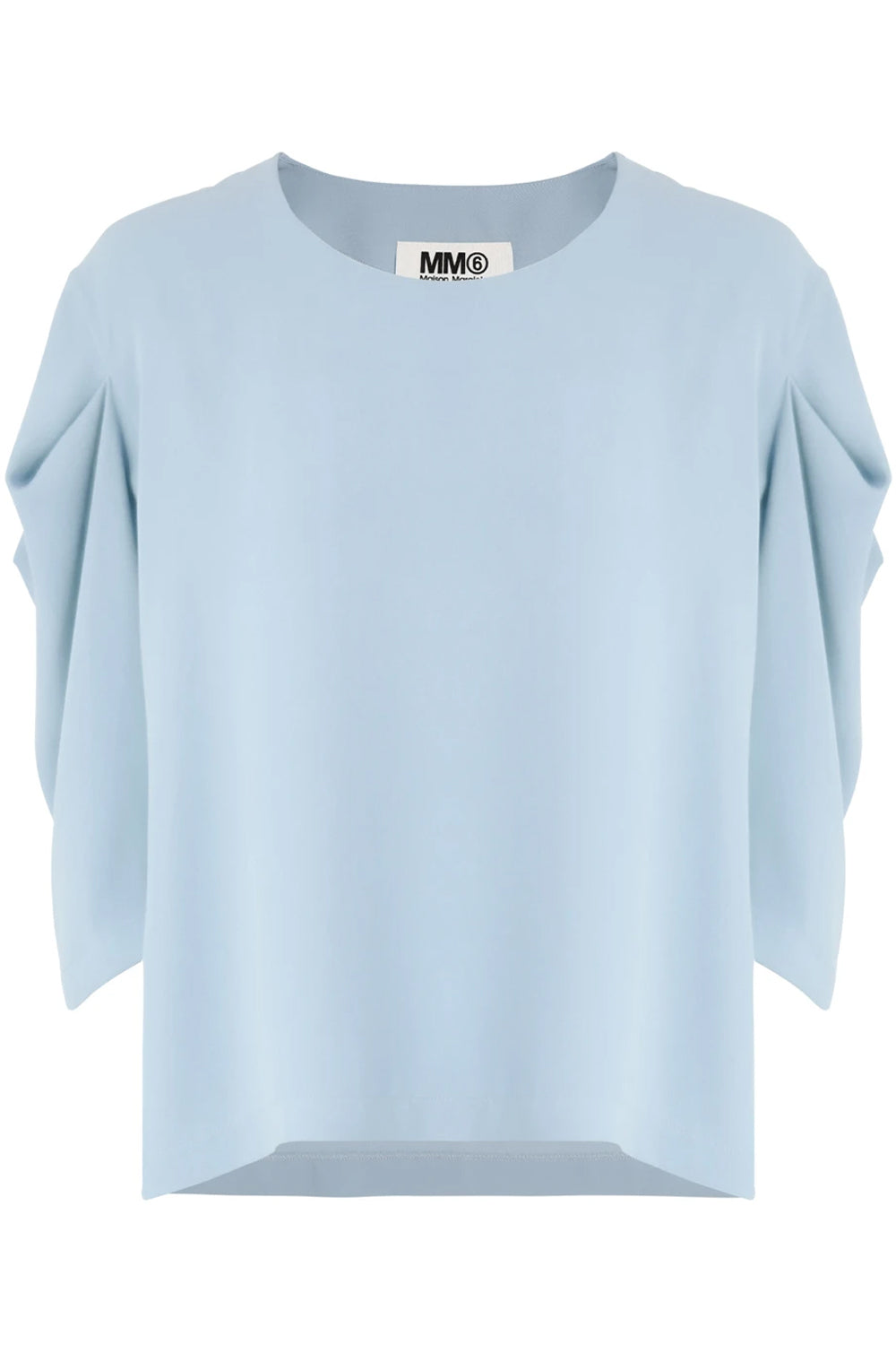 MM6 BY MAISON MARGIELA RTW FLUID 3/4SL BLOUSE ICE BLUE