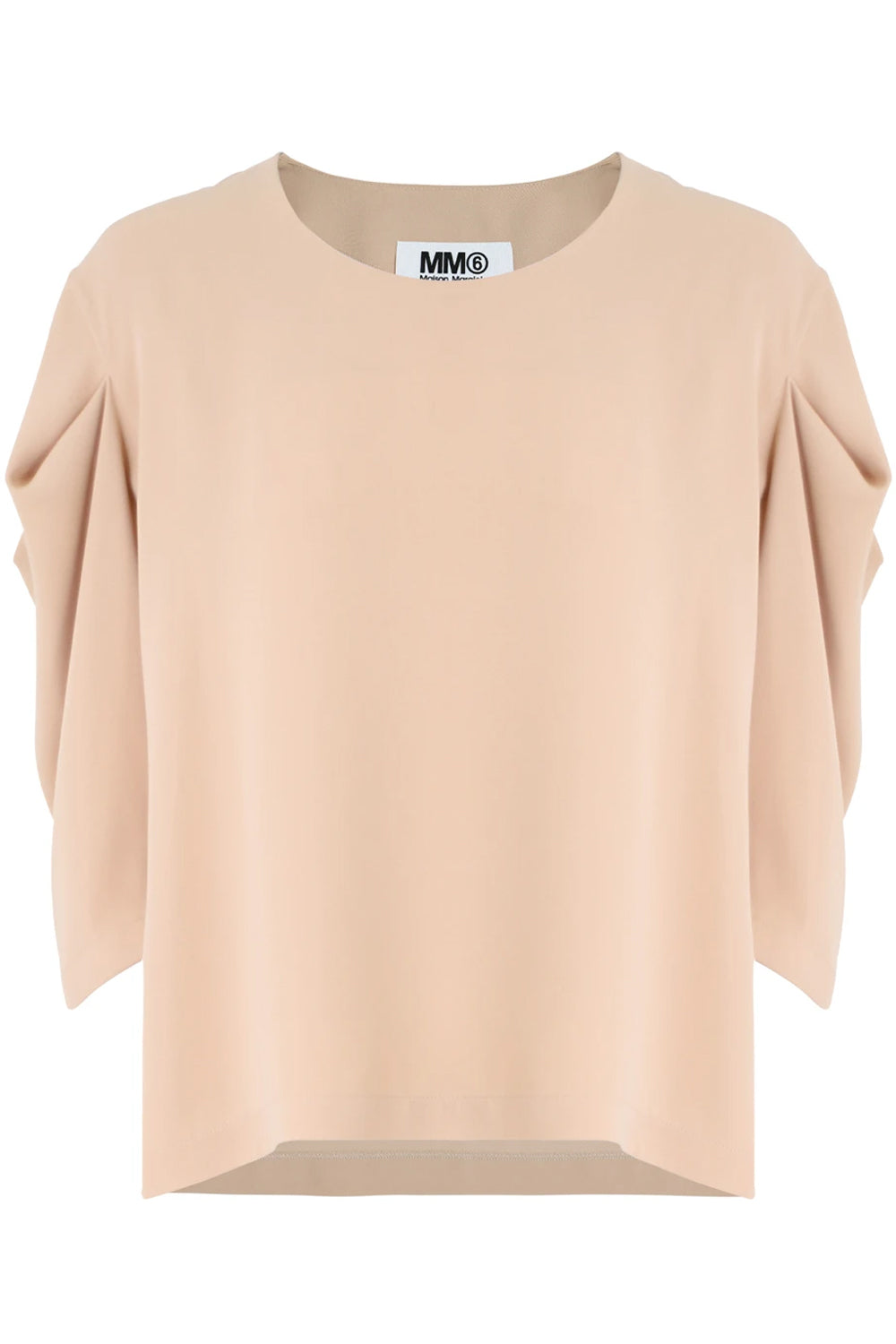 MM6 BY MAISON MARGIELA RTW FLUID 3/4SL BLOUSE NUDE