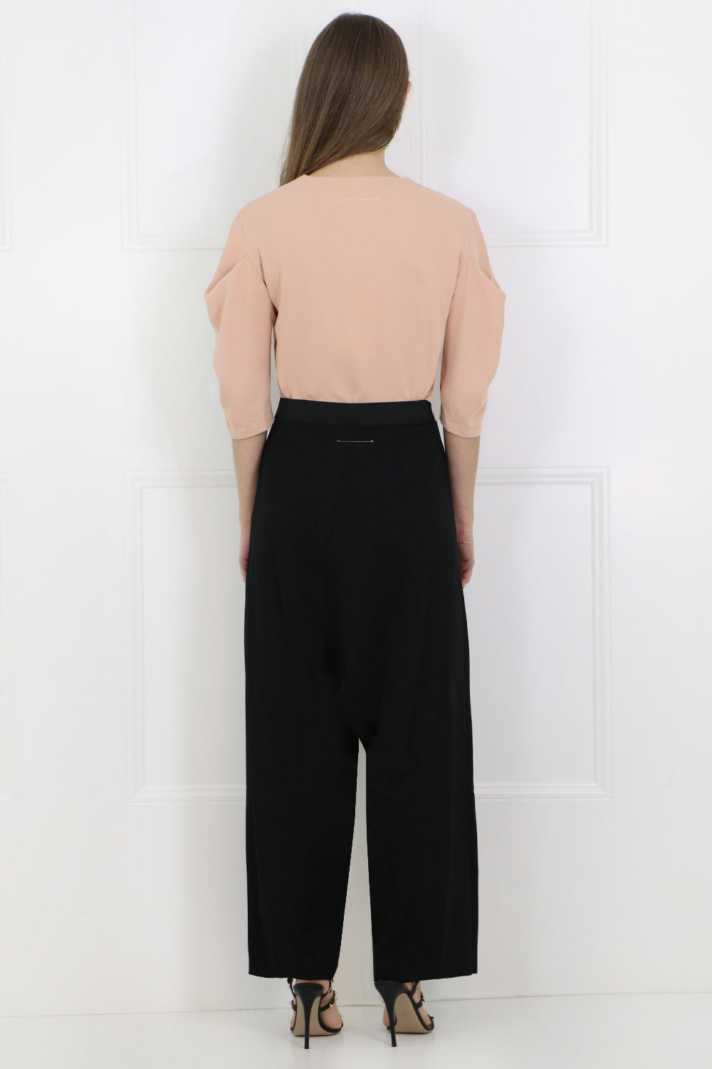 MM6 BY MAISON MARGIELA RTW FLUID 3/4SL BLOUSE NUDE