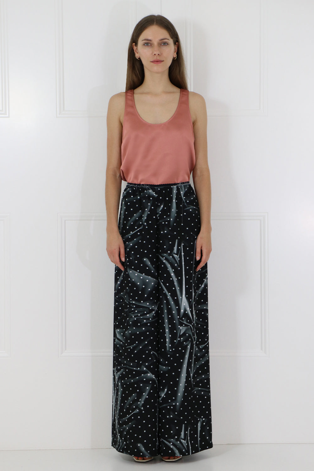 MM6 BY MAISON MARGIELA RTW GRAPHIC PRINT POLKADOT PANT BLACK