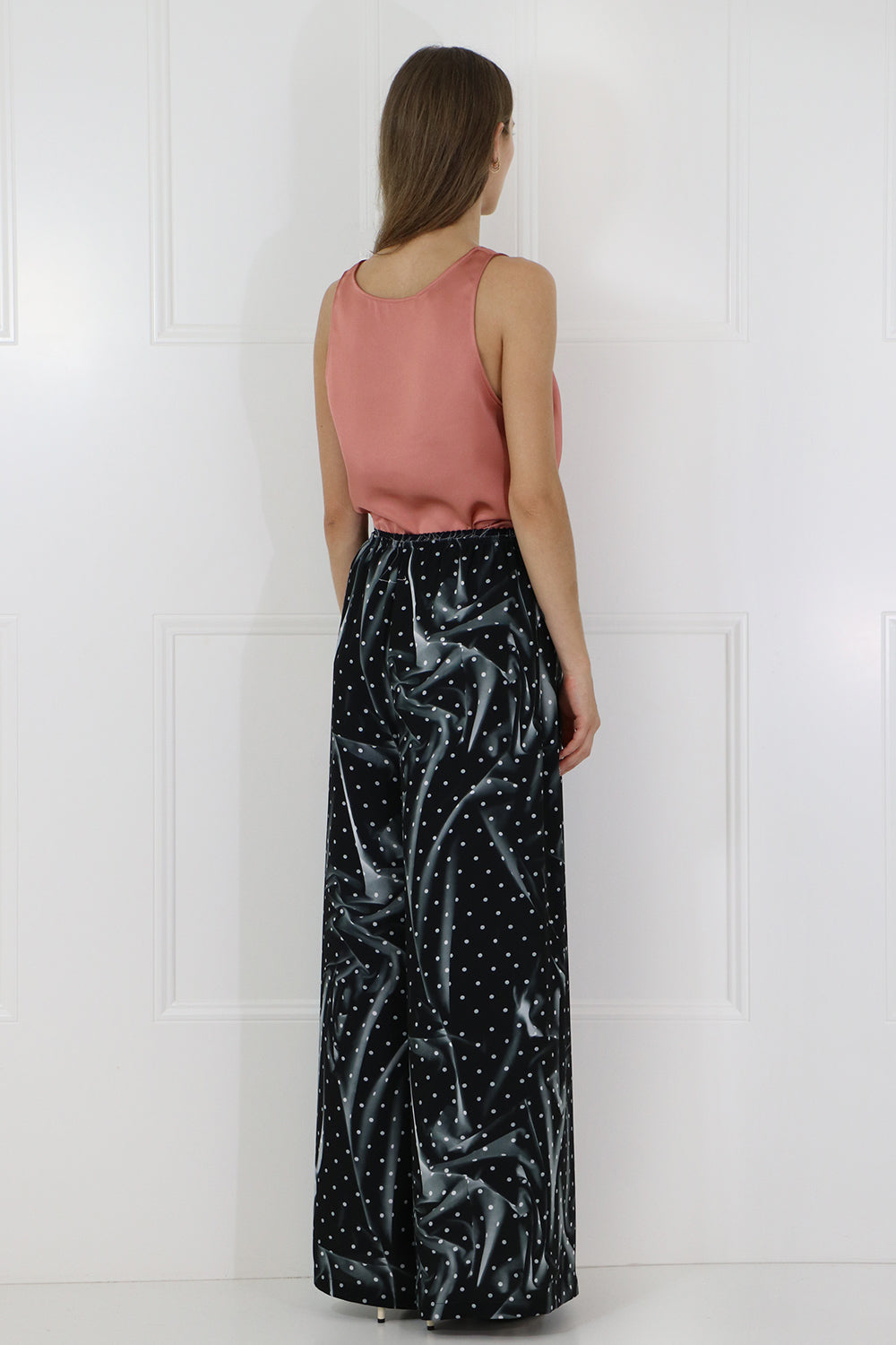 MM6 BY MAISON MARGIELA RTW GRAPHIC PRINT POLKADOT PANT BLACK