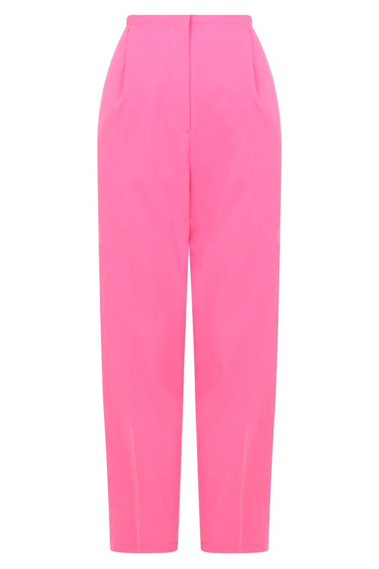 MM6 BY MAISON MARGIELA RTW RAW FINISH TAPERED PANTS NEON PINK