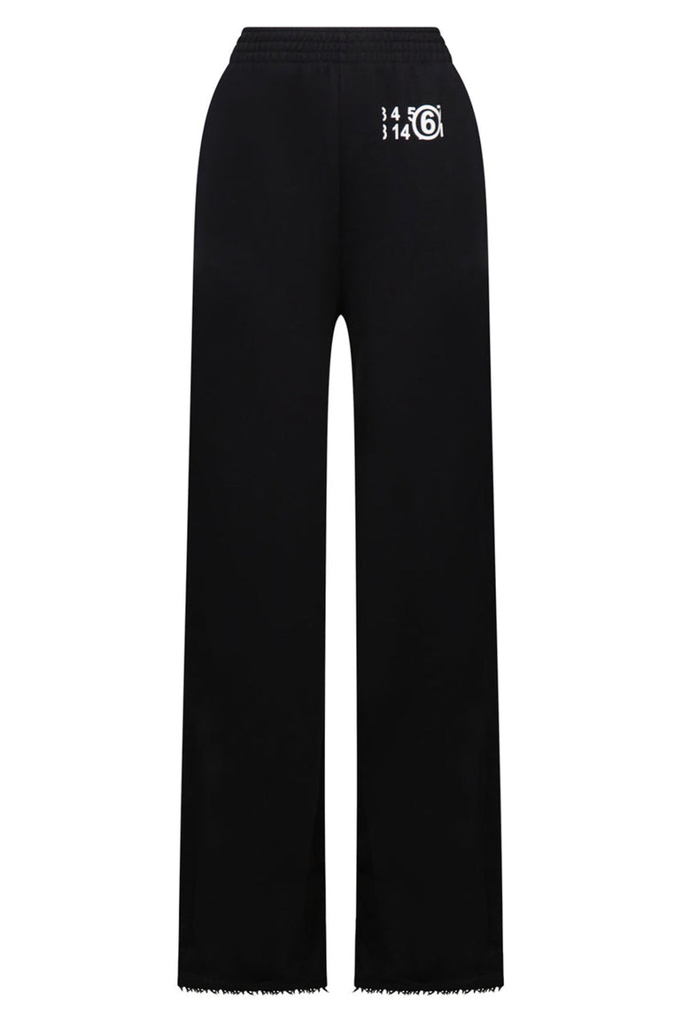 MM6 BY MAISON MARGIELA RTW WIDE LEG LOGO TRACKPANT | BLACK