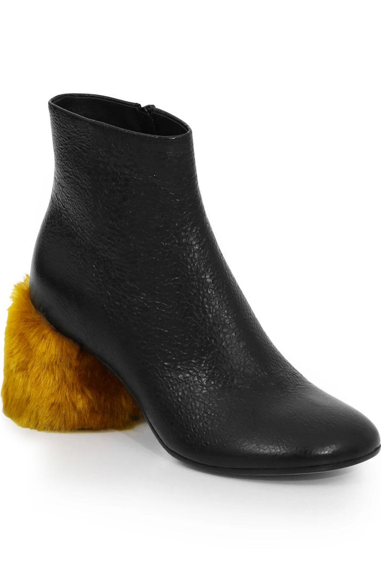 MM6 BY MAISON MARGIELA SHOES FUR HEEL ANKLE BOOT BLACK