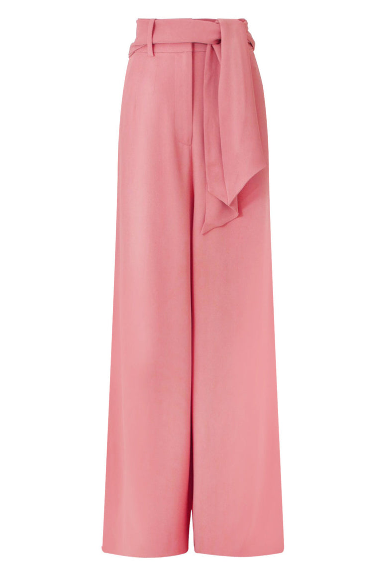 MOTHER OF PEARL PANTS IONA WIDE LEG PANTS WITH BELT PINK