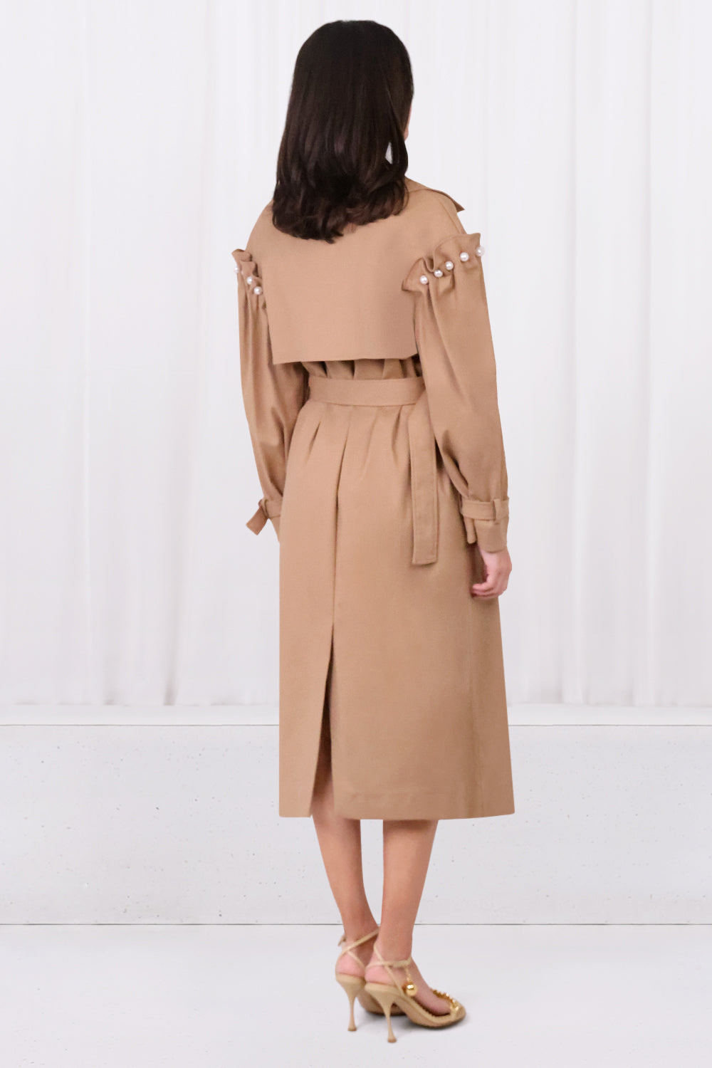 MOTHER OF PEARL RTW EMBER COTTON TRENCH COAT | TAN