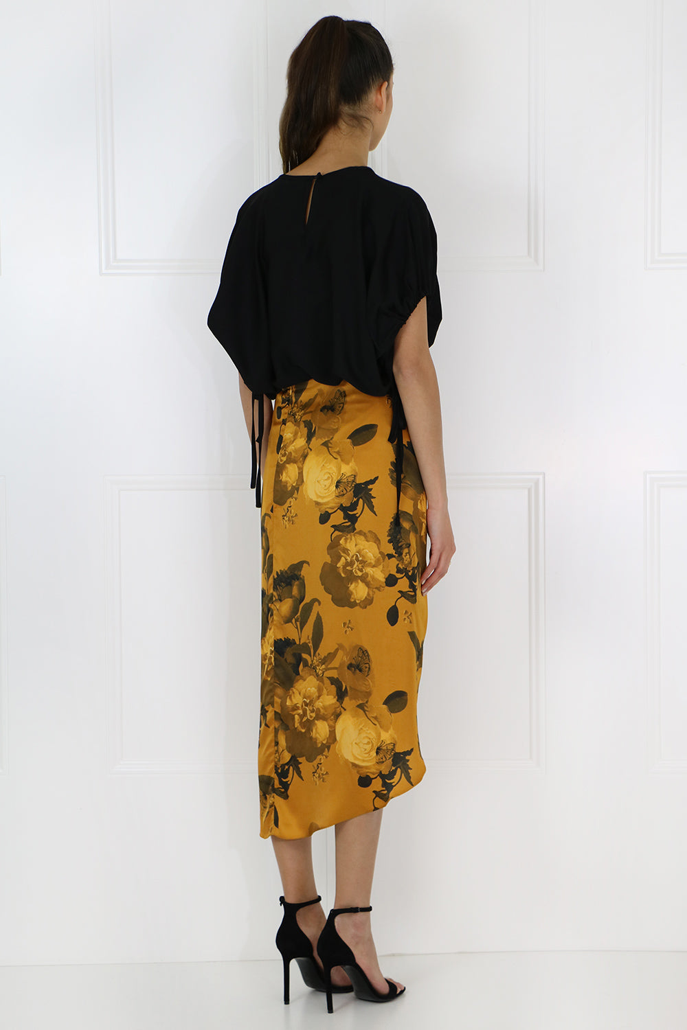MOTHER OF PEARL RTW EMMA KNOT SKIRT GOLDEN PEONY