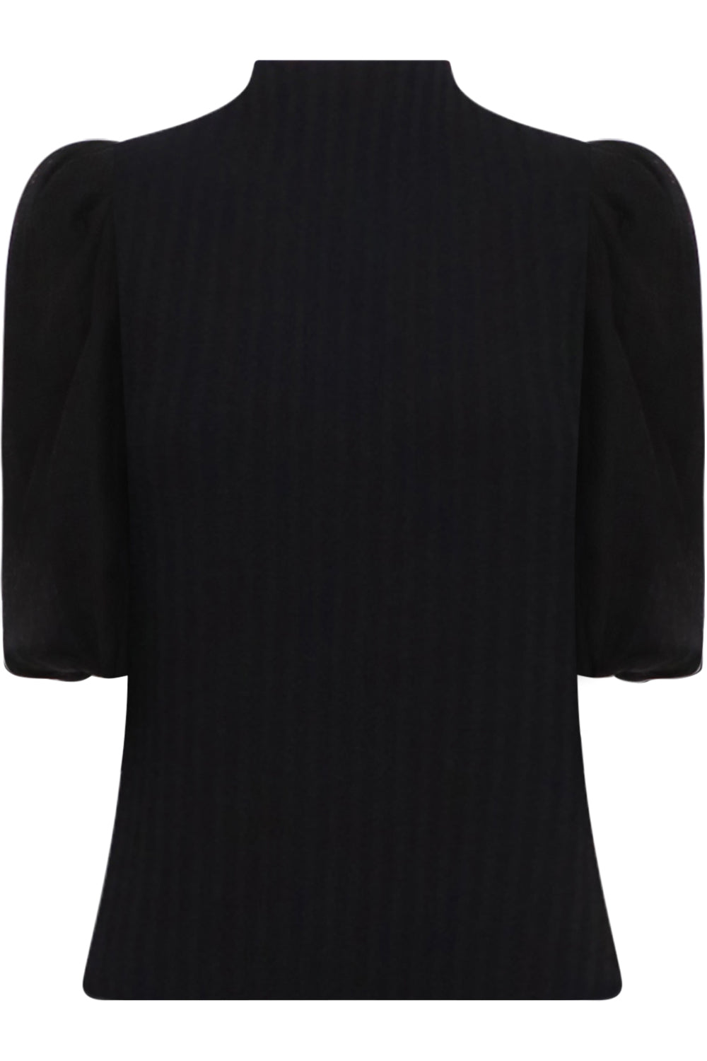MOTHER OF PEARL RTW SOPHIE TOP WITH SHEER SLEEVE | BLACK
