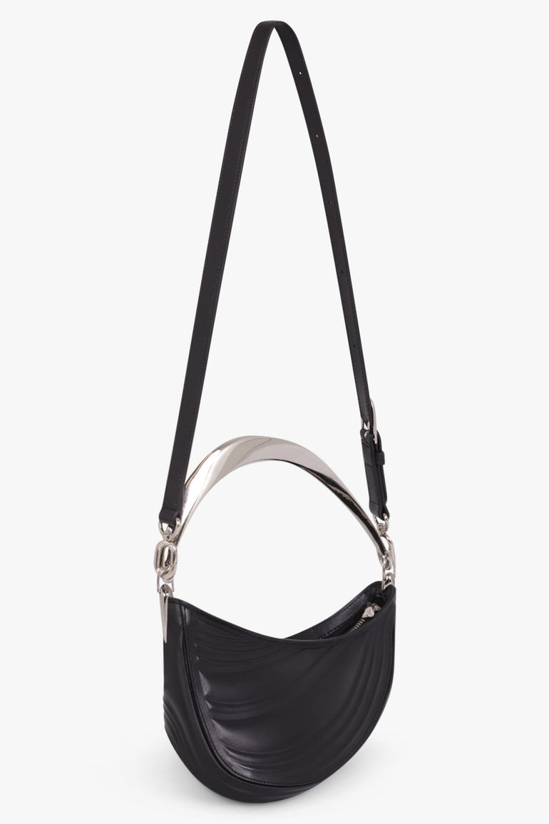Black embossed Spiral Curve 01 bag - Mugler fashion official