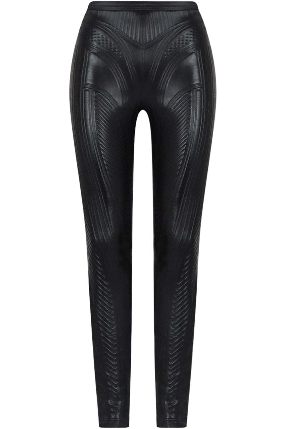 MUGLER RTW SHINY JERSEY LEGGING | BLACK