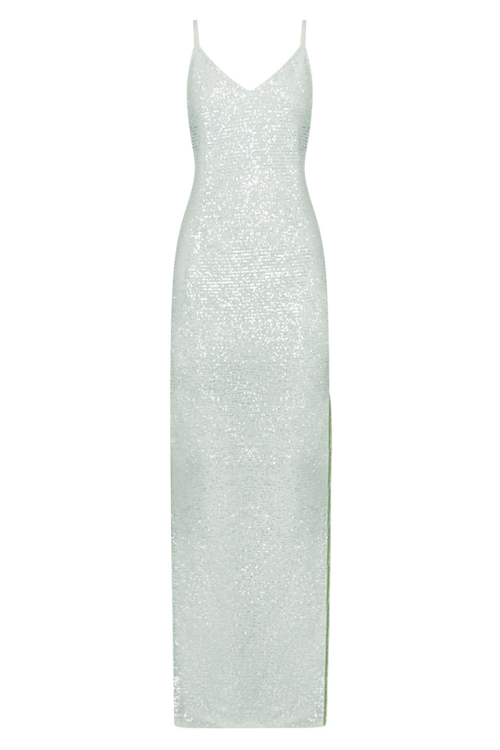 NINA RICCI RTW SEQUIN MAXI DRESS | WATER GREEN