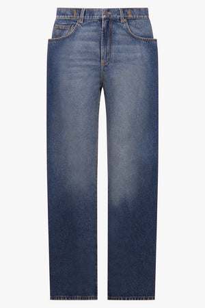 Denim Panel Legging | Dark Vintage Blue