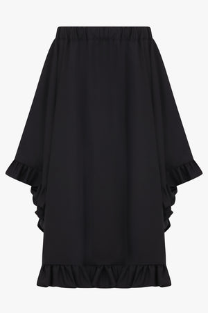 Ruffle Trim Skirt | Black