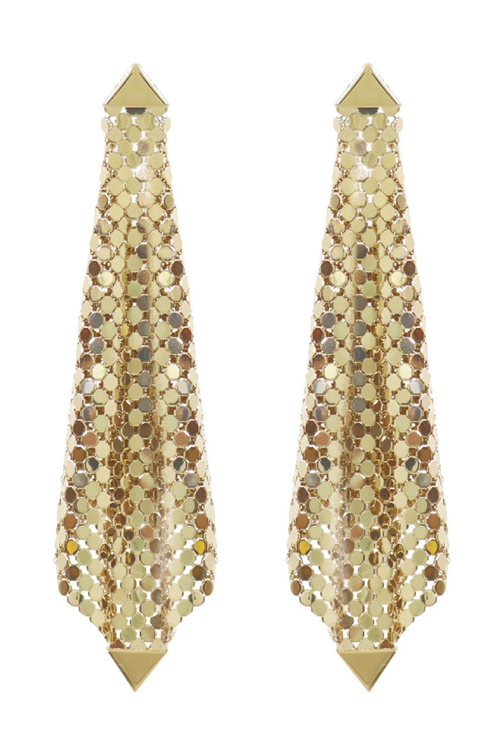 PACO RABANNE ACCESSORIES GOLD PIXEL MESH EARRING | GOLD