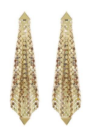 PACO RABANNE ACCESSORIES GOLD PIXEL MESH EARRING | GOLD