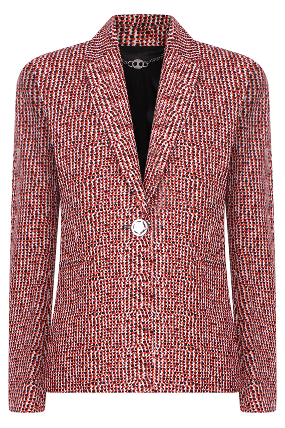 PACO RABANNE JACKETS PRINTED BLAZER | RED / BLACK DOTS
