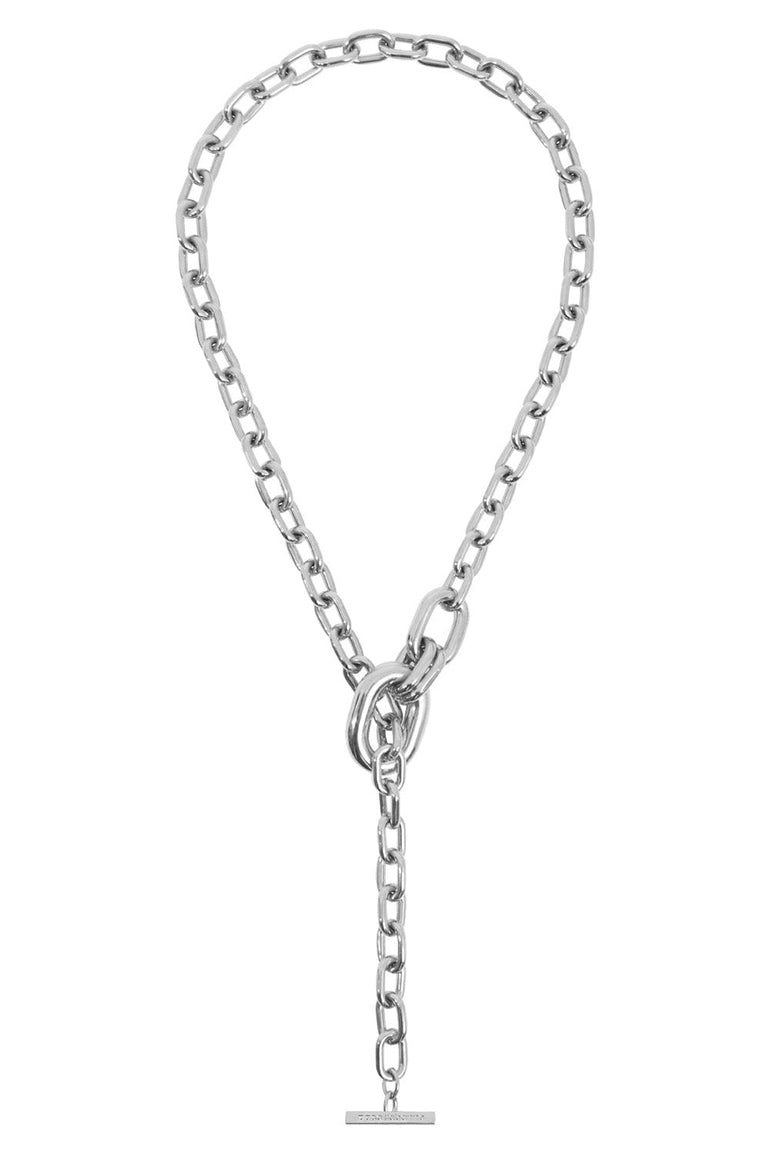 PACO RABANNE JEWELLERY SILVER XL LINK ADJUSTABLE NECKLACE | SILVER