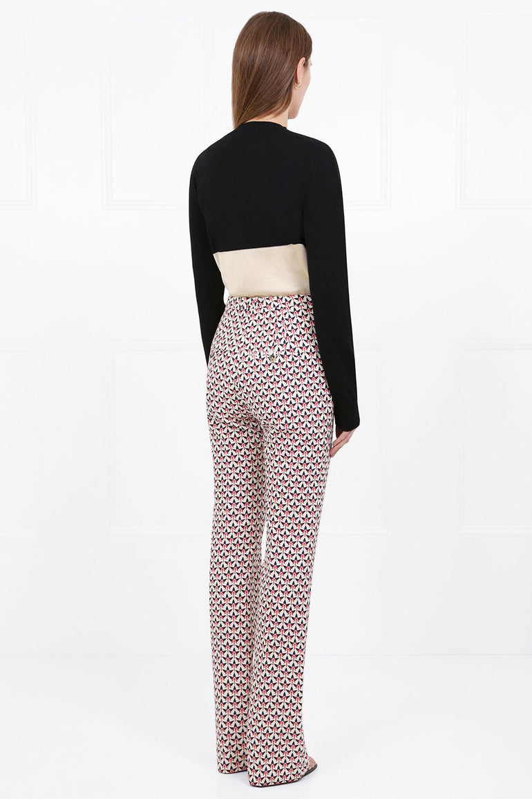 PACO RABANNE PANTS 70'S PRINT TAILORED PANT OFF WHITE