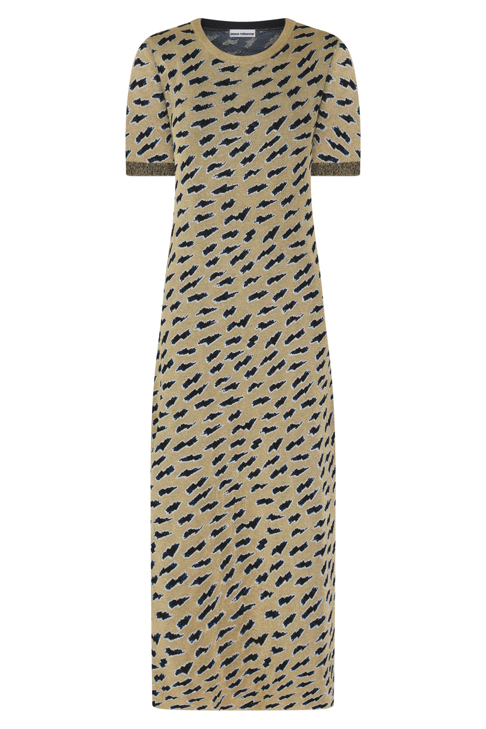 PACO RABANNE PRINTED S SL MAXI DRESS MINI YELLOW FLASH PARLOUR X ...