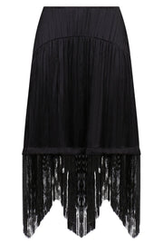 PACO RABANNE RTW RUCHED ASYMMETRIC SKIRT | BLACK