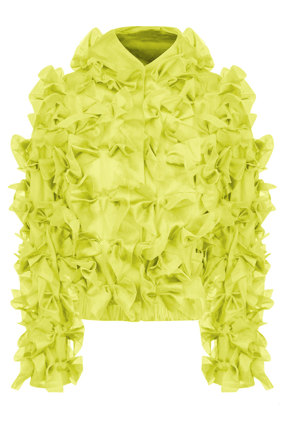 PASKAL JACKETS BOW APPLIQUED HOODED JACKET | LIME