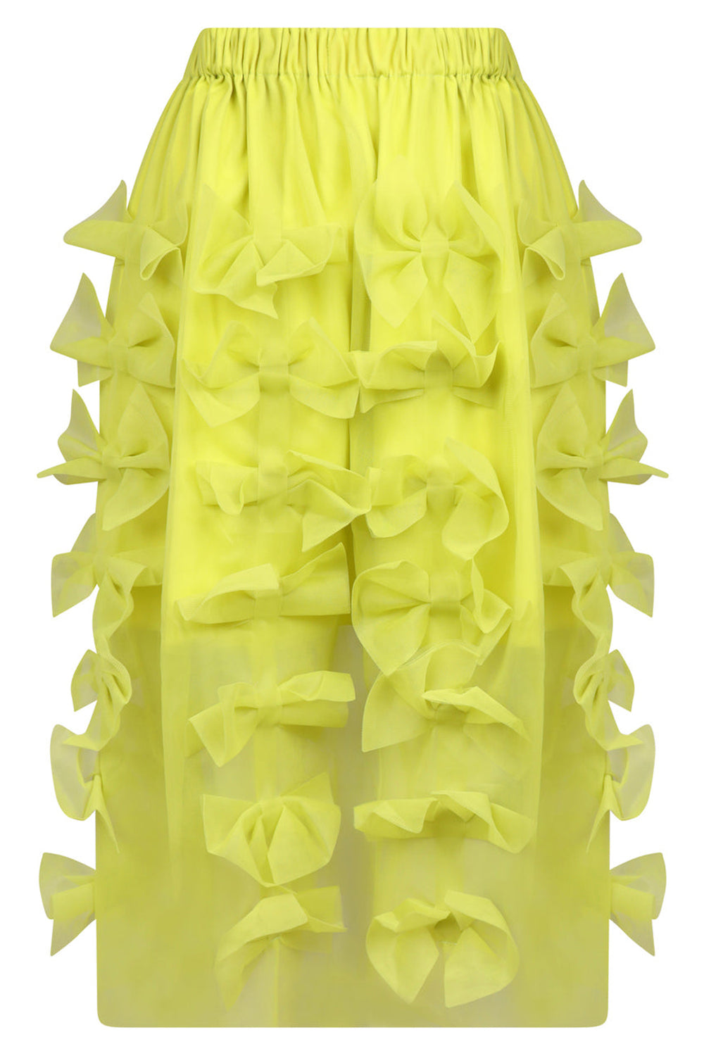 PASKAL SKIRTS TULLE SKIRT WITH BOW APPLIQUES | LIME