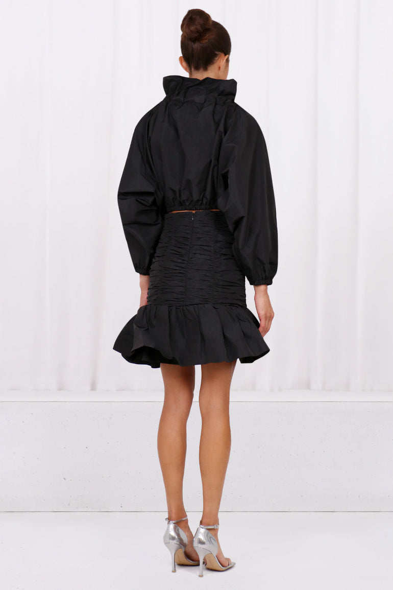 PATOU RTW BLOOM MINI SKIRT | BLACK