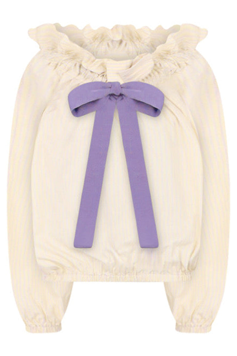 PATOU RTW GROS GRAIN L/S TOP | AMETHYST YELLOW
