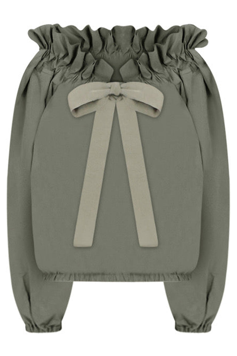 PATOU RTW GROS GRAIN L/S TOP | LODEN